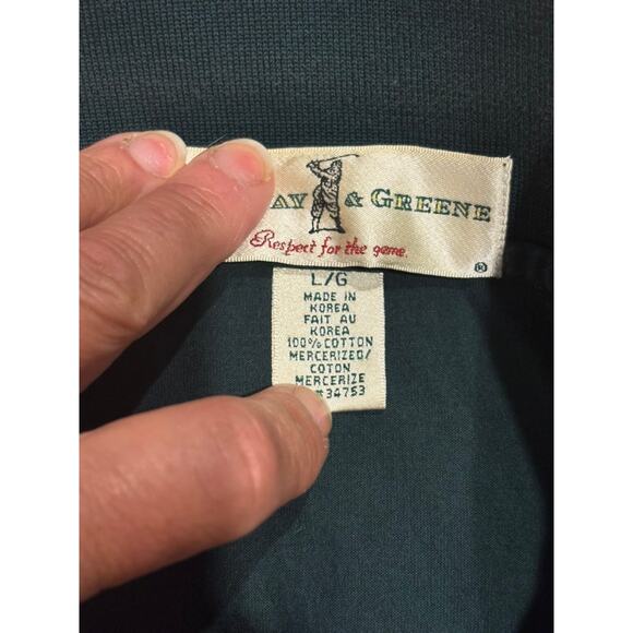 Pine Valley Fairway & Greene Dark Green Golf Shirt Polo 100% Cotton Large L - Picture 5 of 6